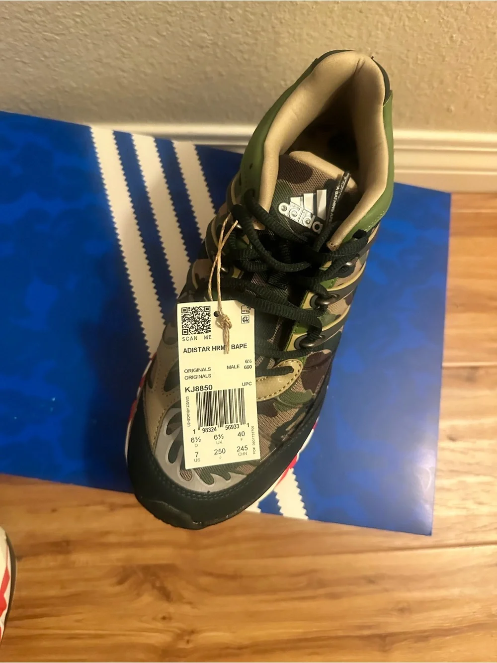 Adistar HRMY Bape Green Camo Trail Sneakers